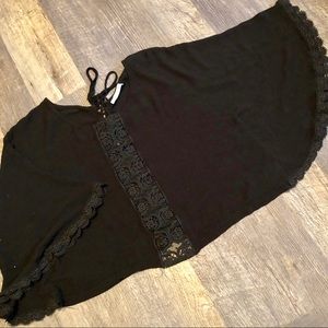 Beautiful Maurice L/XL black lace poncho blouse